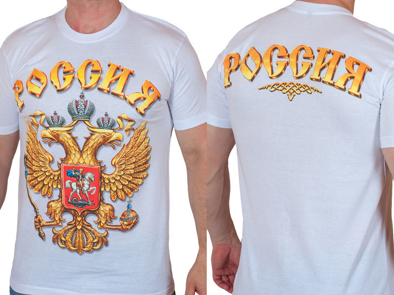 Принты с символикой России на футболках – плюсы одежды