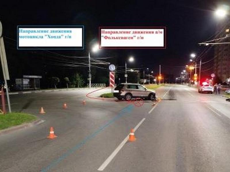 Мотоциклист пострадал в ДТП в Брянске