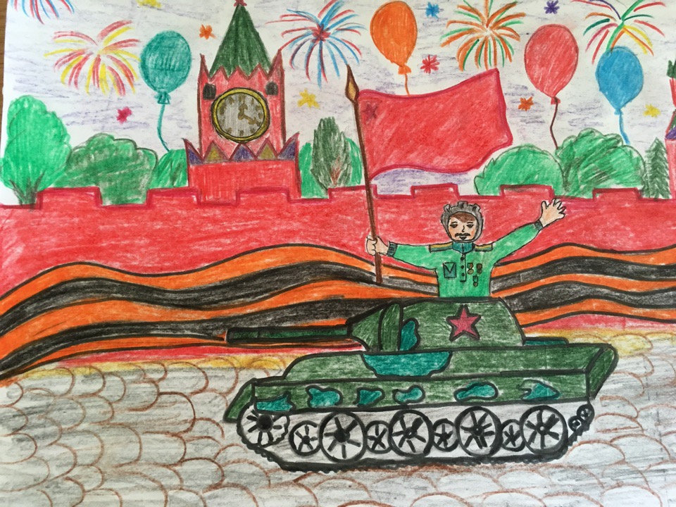 Рисунок к дню 9. Рисунок ко Дню Победы. Парад 9 мая рисунок. Детские рисунки ко Дню Победы. Рисование день Победы.
